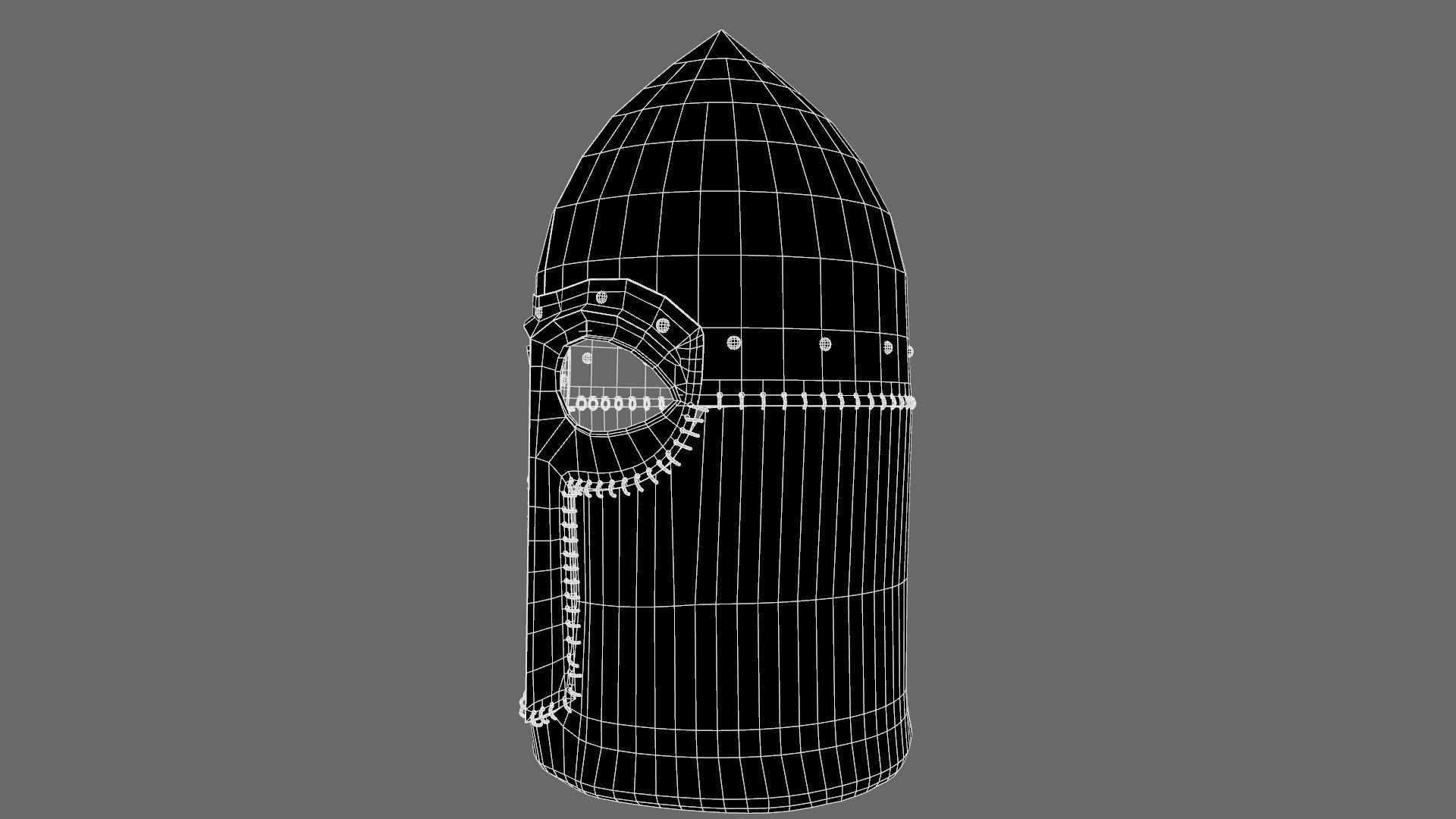 Medieval Helmet Low-poly 3D model_61