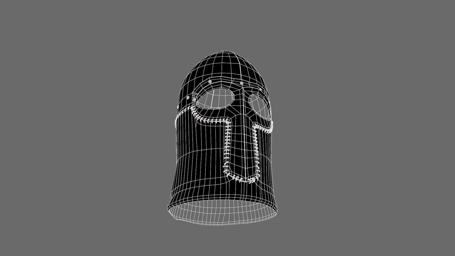 Medieval Helmet Low-poly 3D model_72