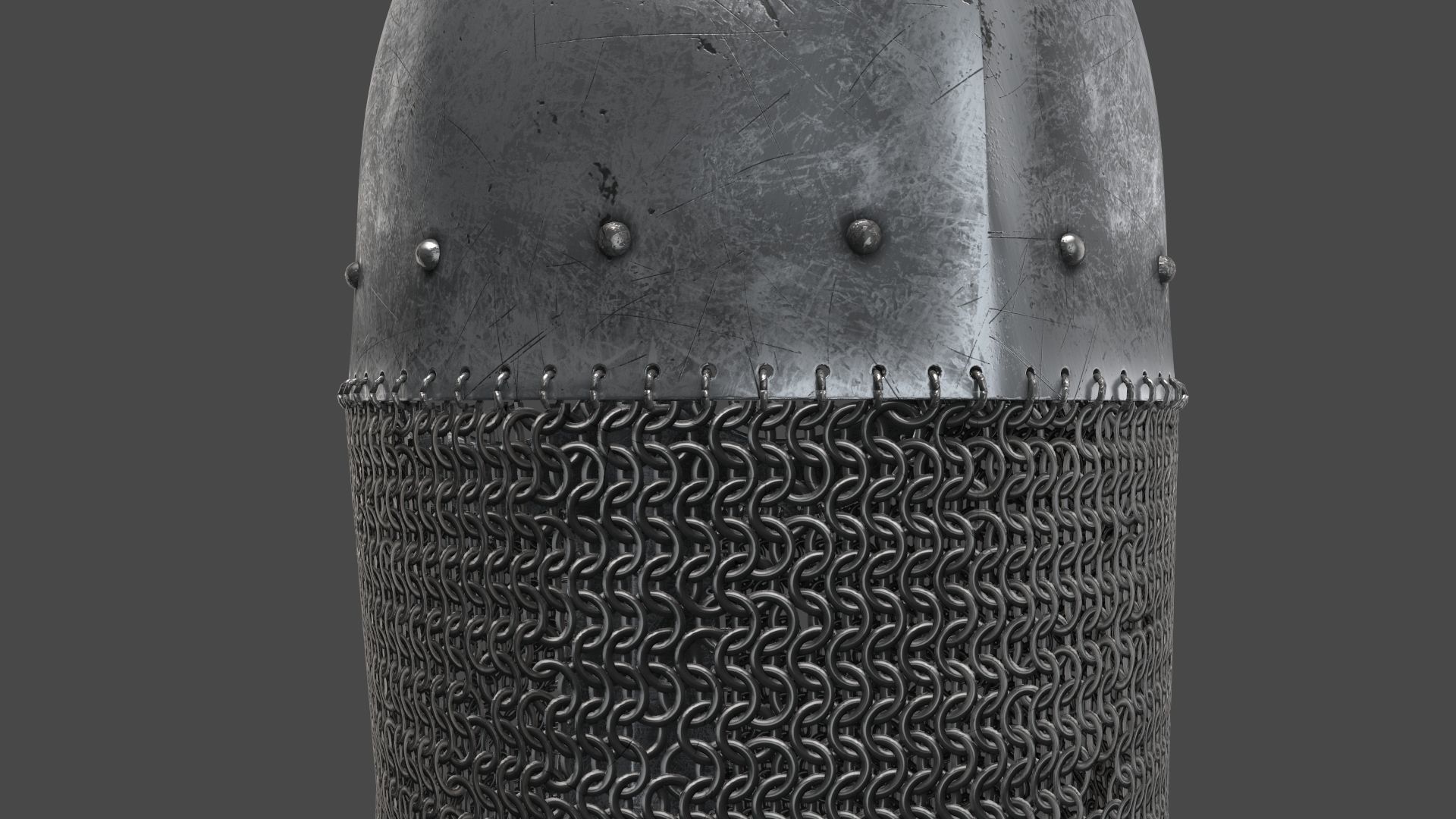 Medieval Helmet Low-poly 3D model_12