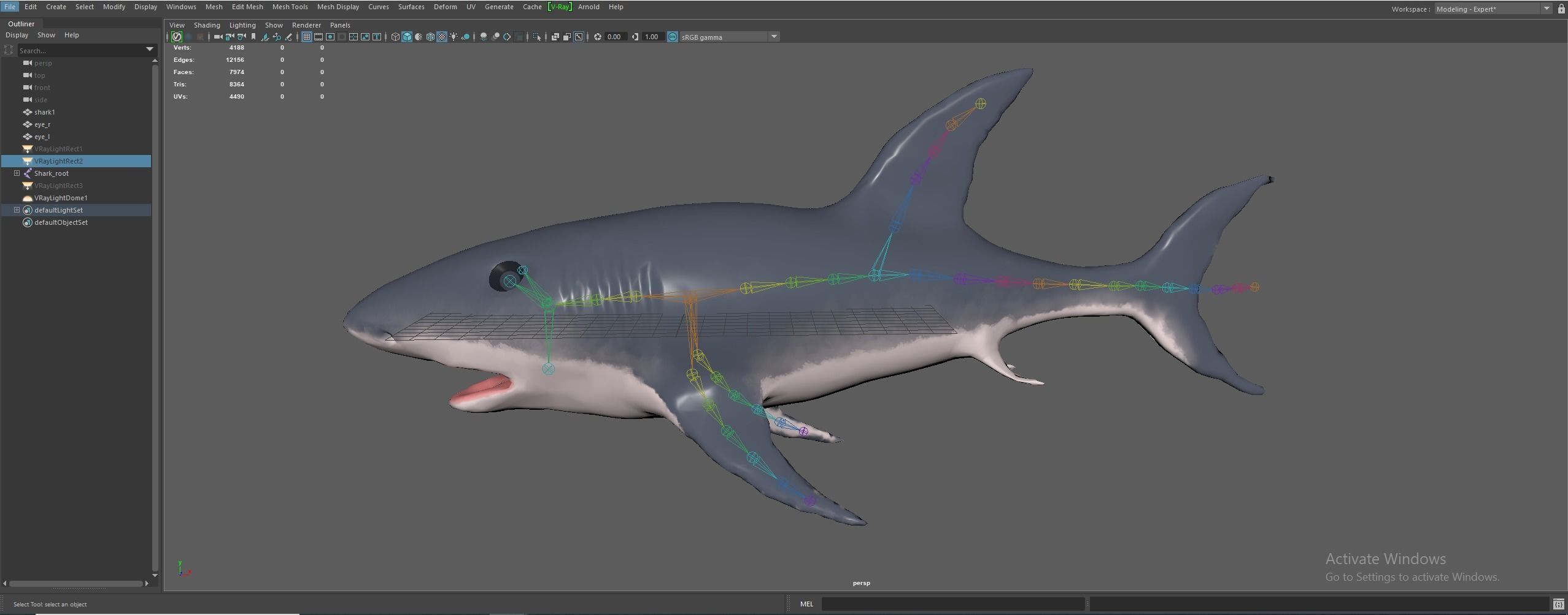Shark Low-poly 3D model_13