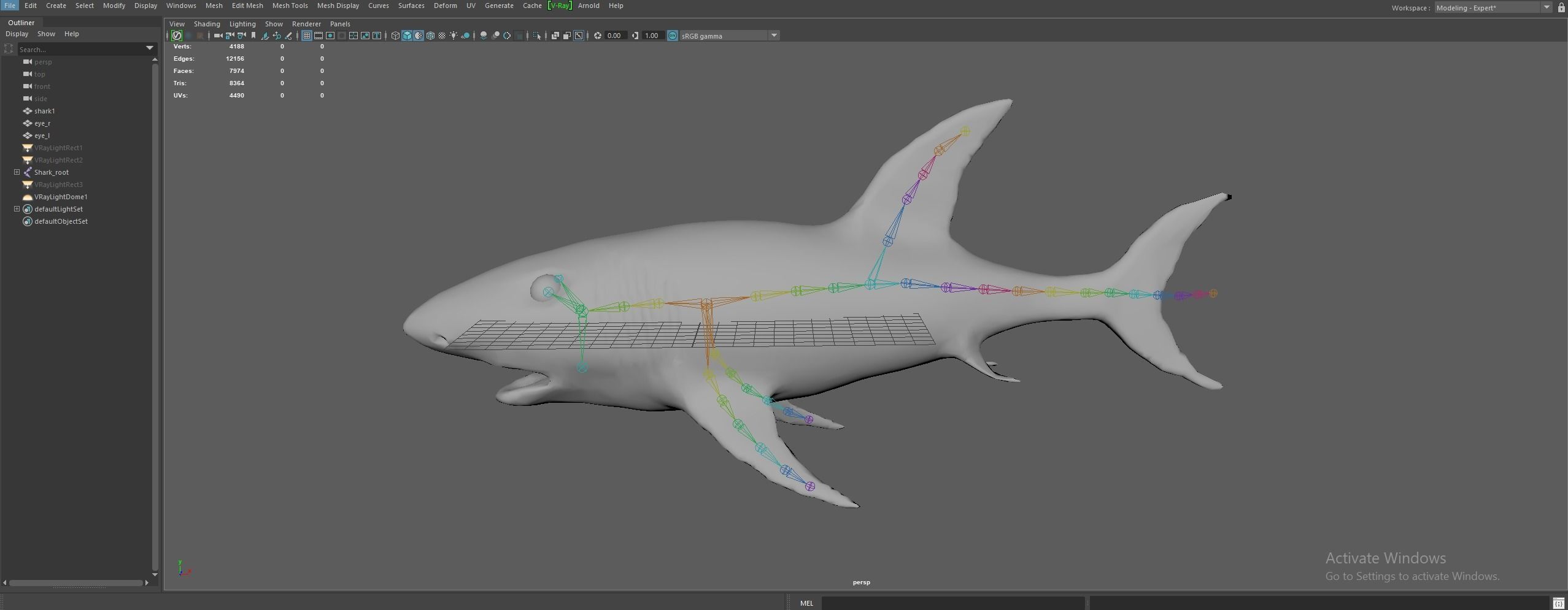 Shark Low-poly 3D model_12
