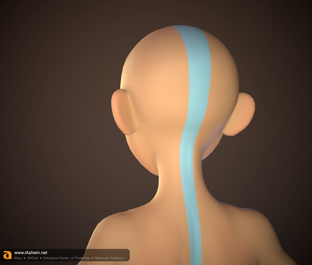 Aang Rig Low-poly 3D model_16