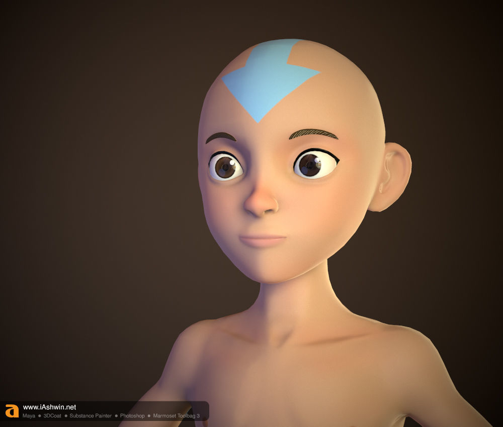 Aang Rig Low-poly 3D model_15