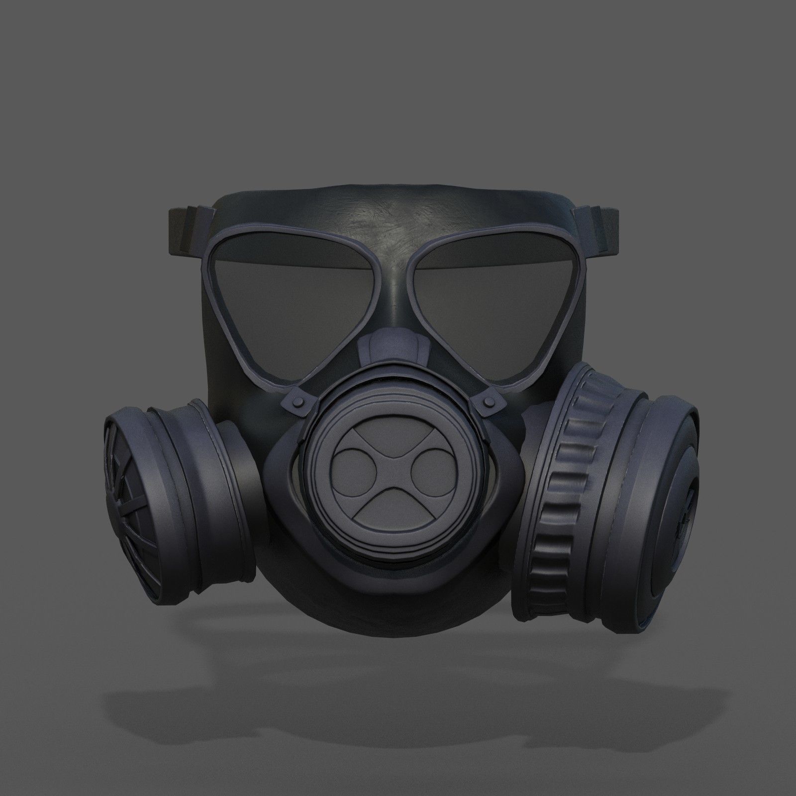 gas mask helmet scifi Low-poly 3D model_9