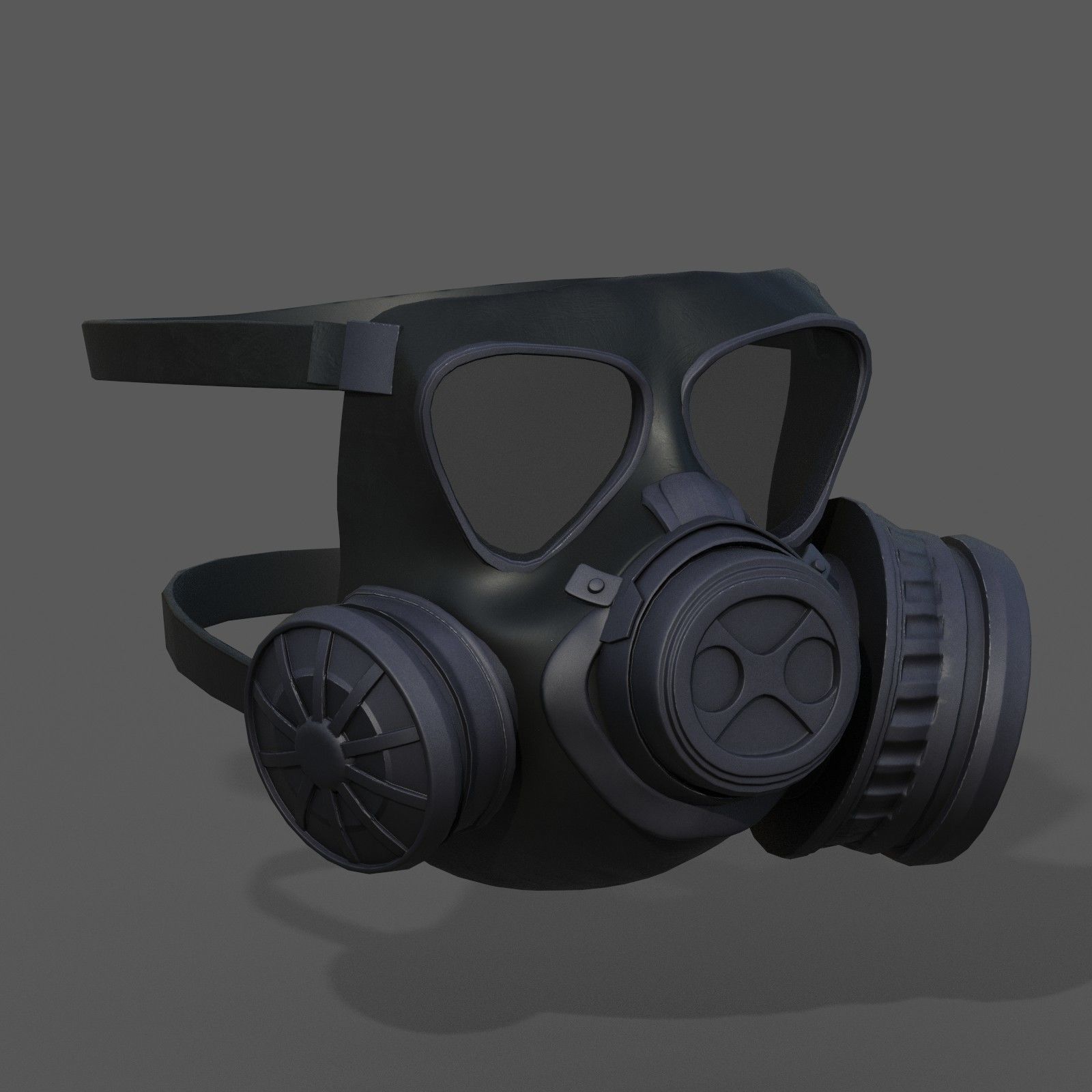 gas mask helmet scifi Low-poly 3D model_8