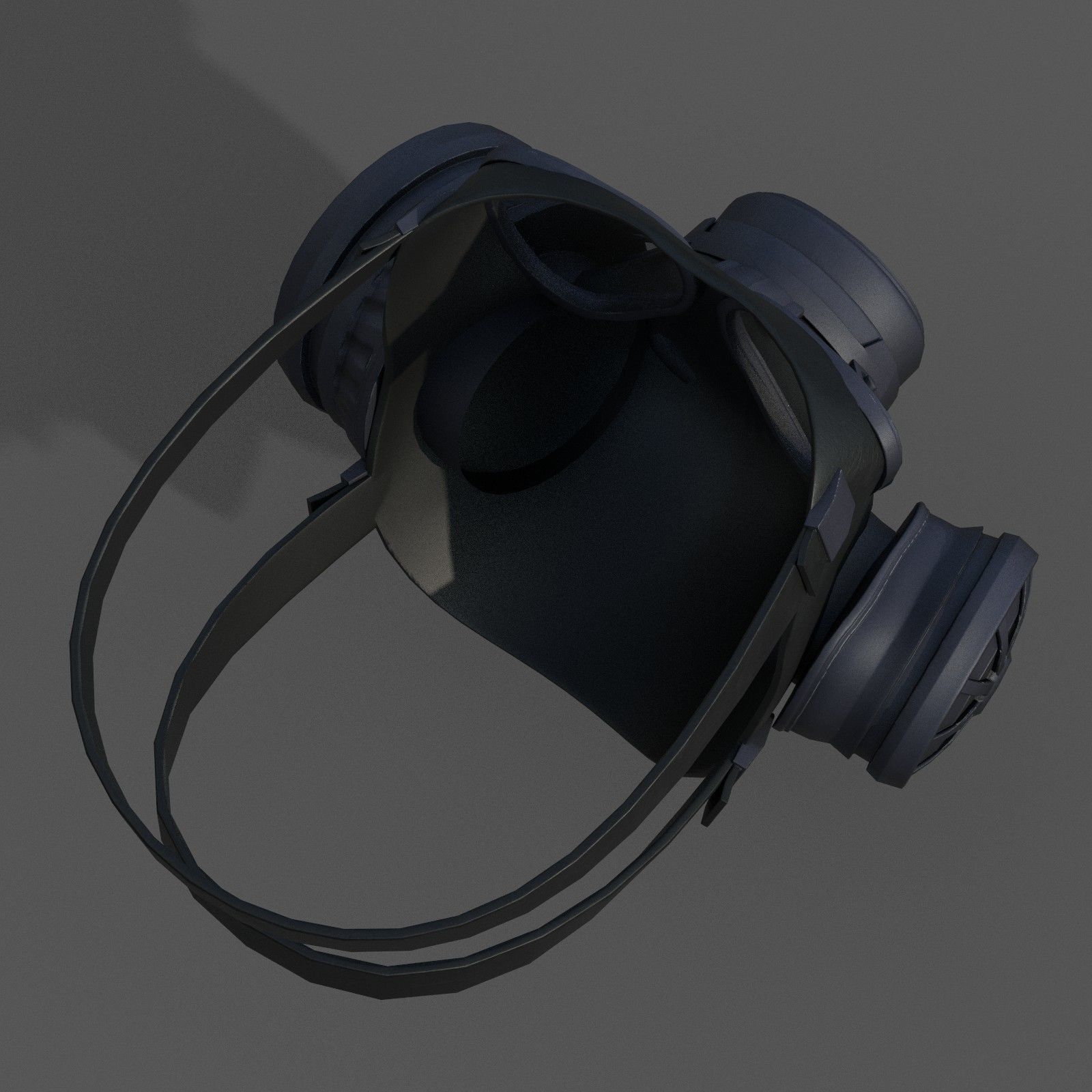 gas mask helmet scifi Low-poly 3D model_6