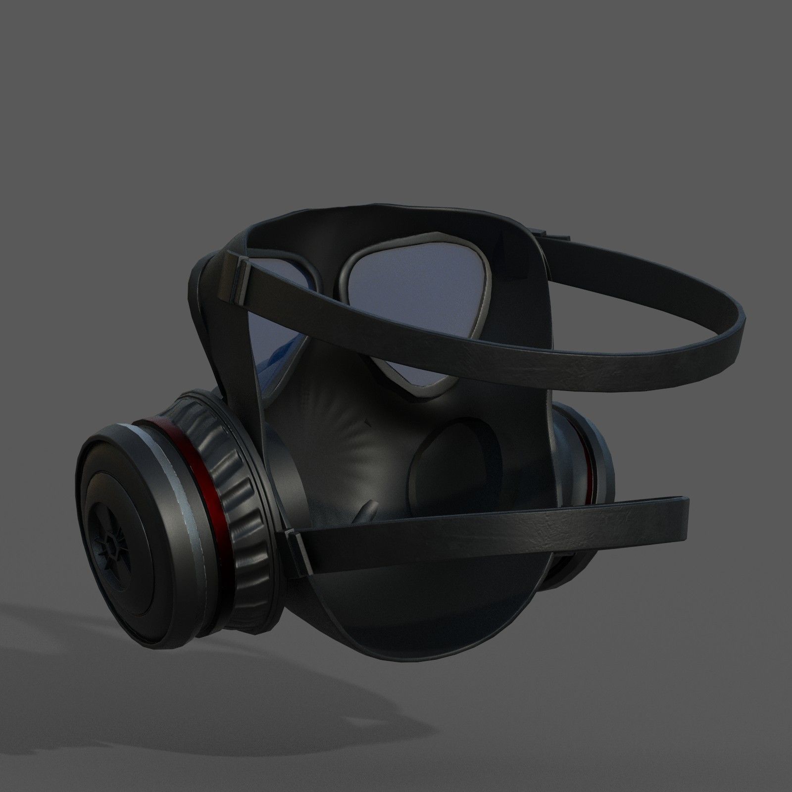 gas mask helmet scifi Low-poly 3D model_5
