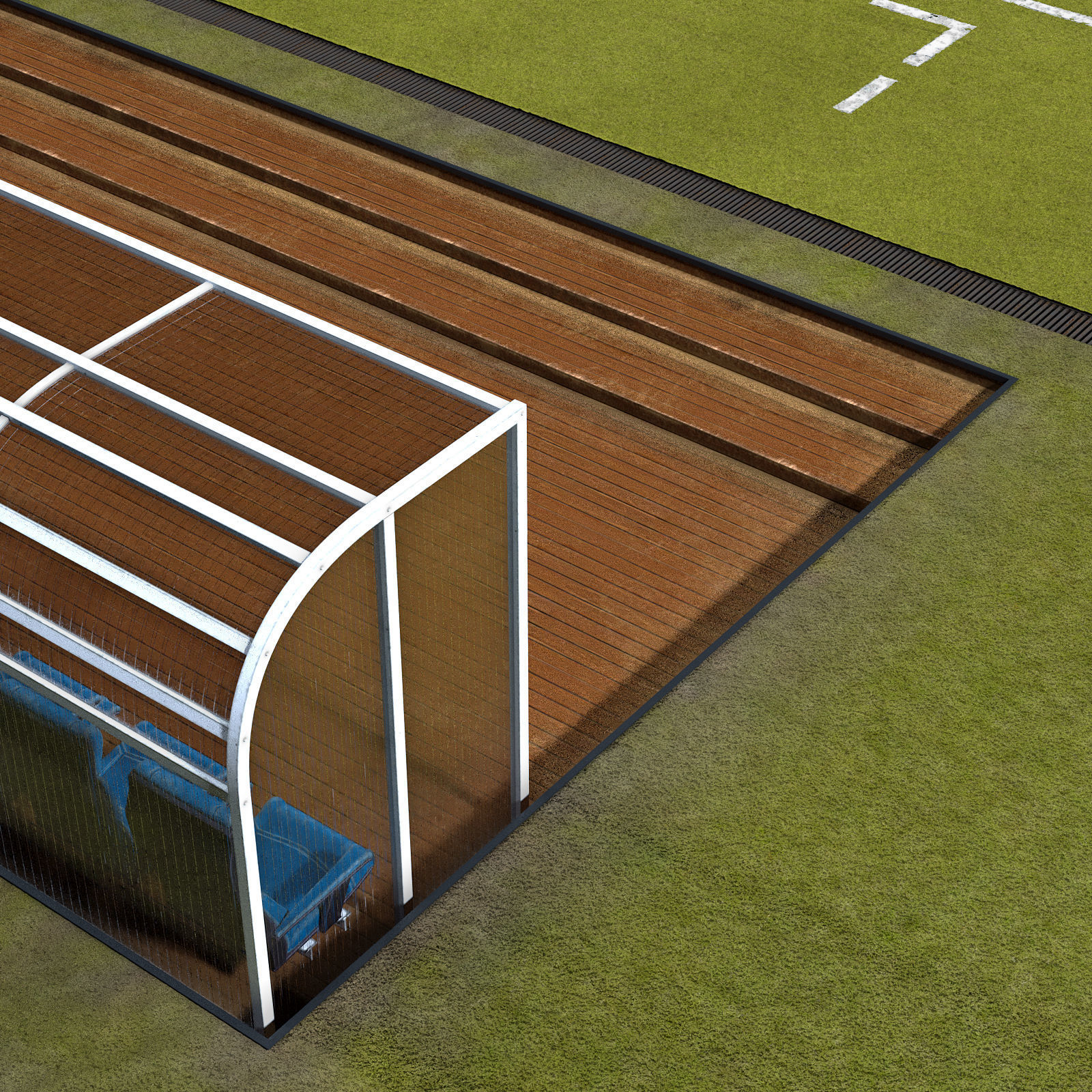 Football pitch 3D model_6
