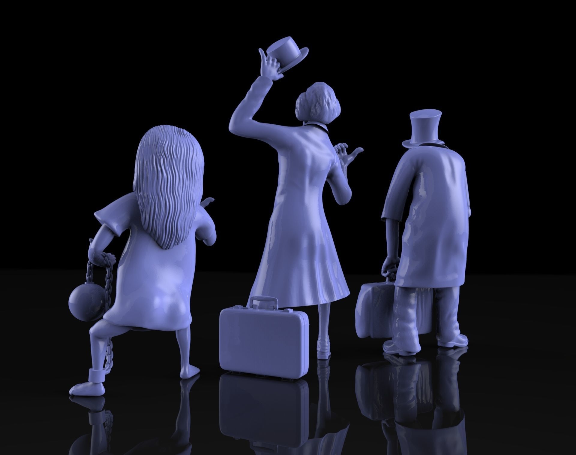 hitchhiking ghosts haunted mansion 3D print model_1