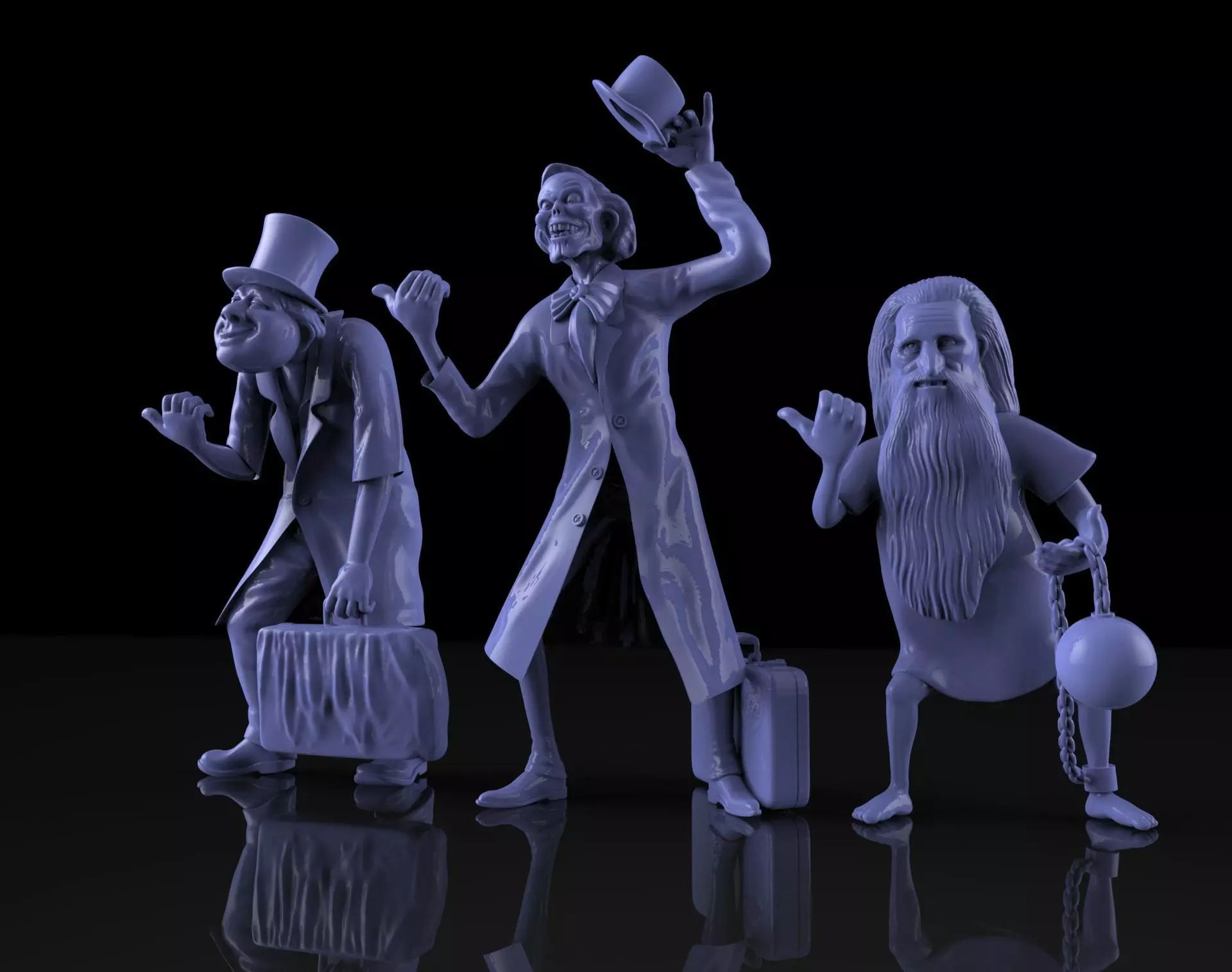 hitchhiking ghosts haunted mansion 3D print model_0