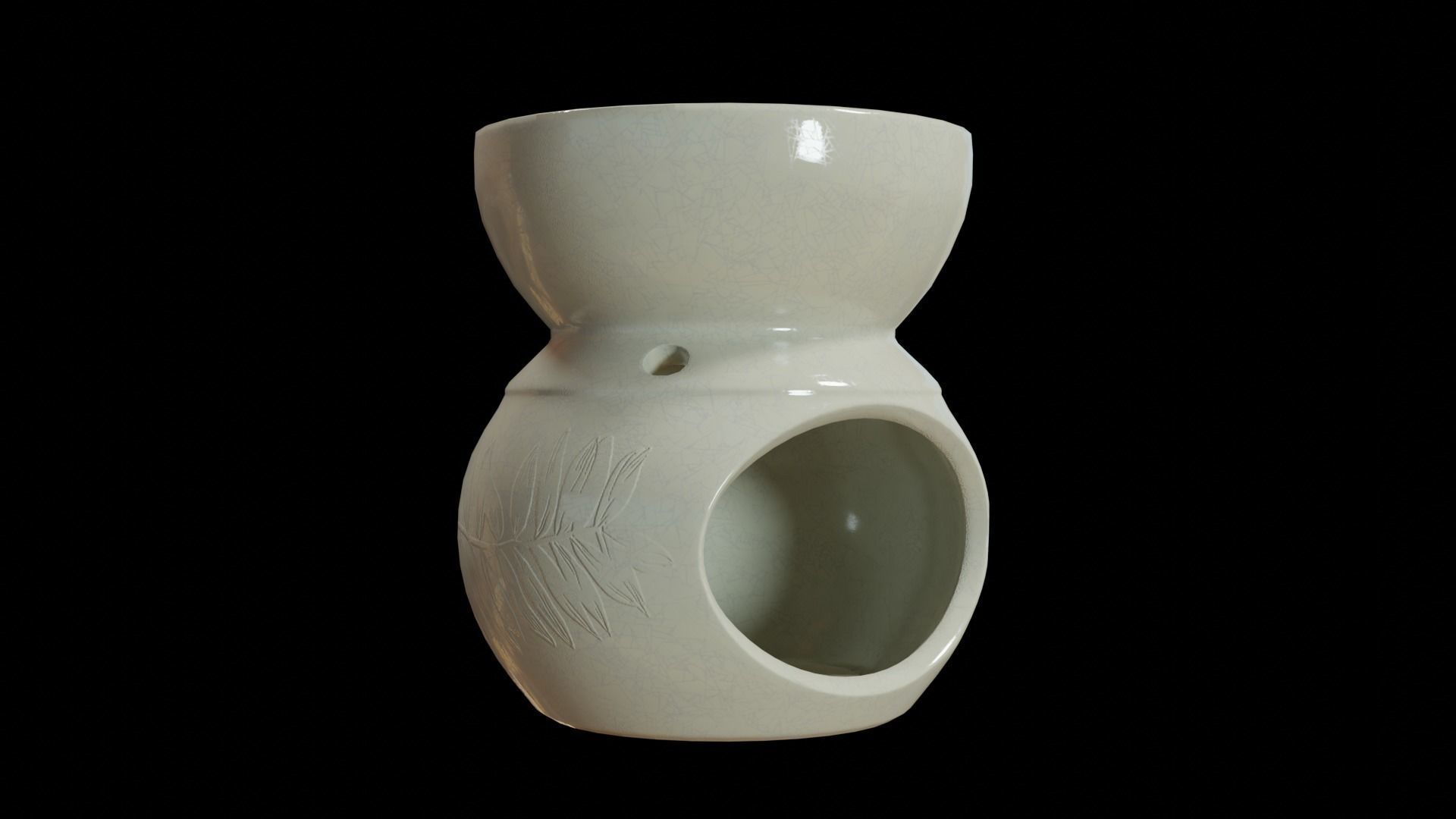 Aroma lamp Low-poly 3D model_3