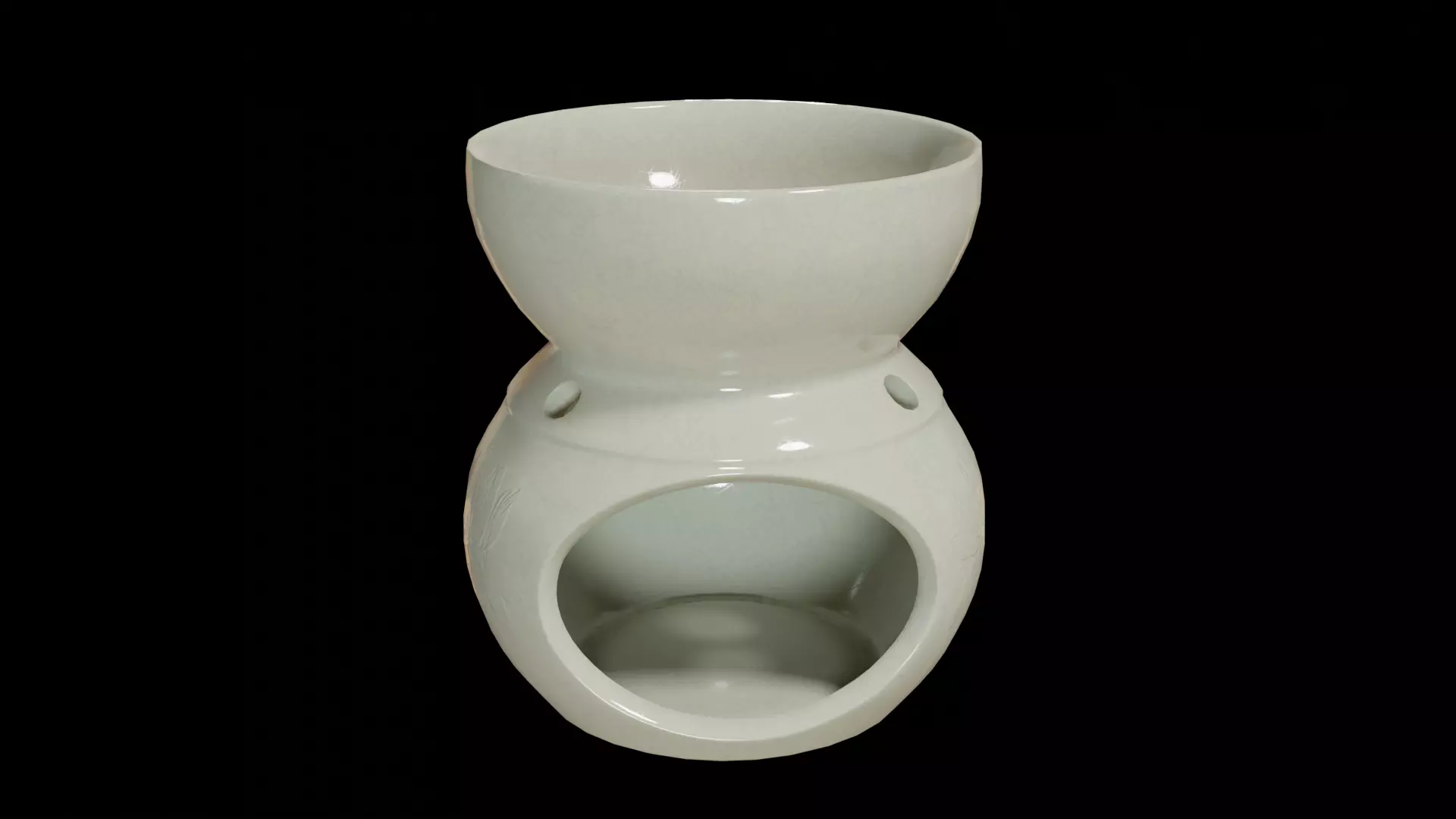 Aroma lamp Low-poly 3D model_0