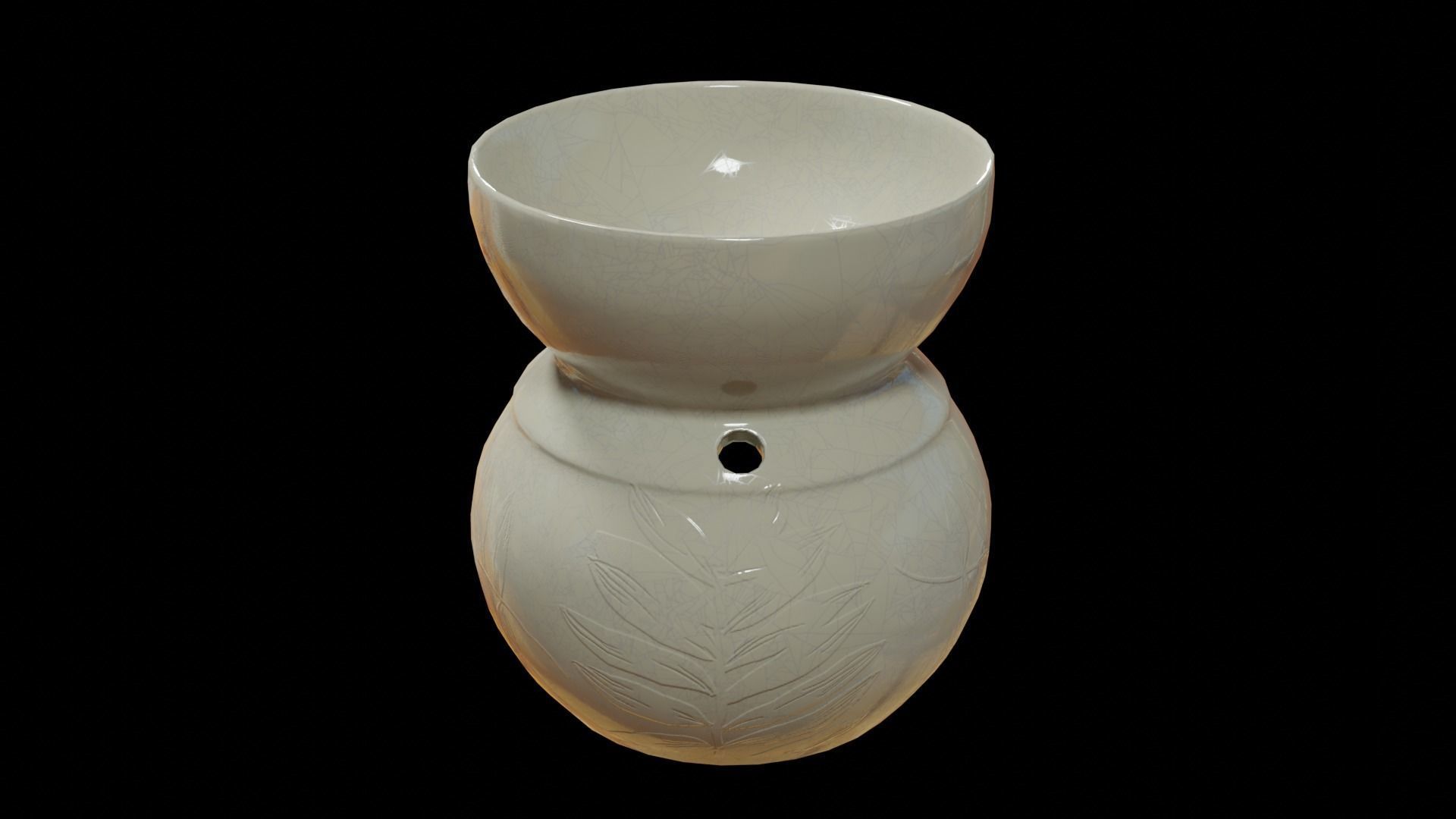 Aroma lamp Low-poly 3D model_4