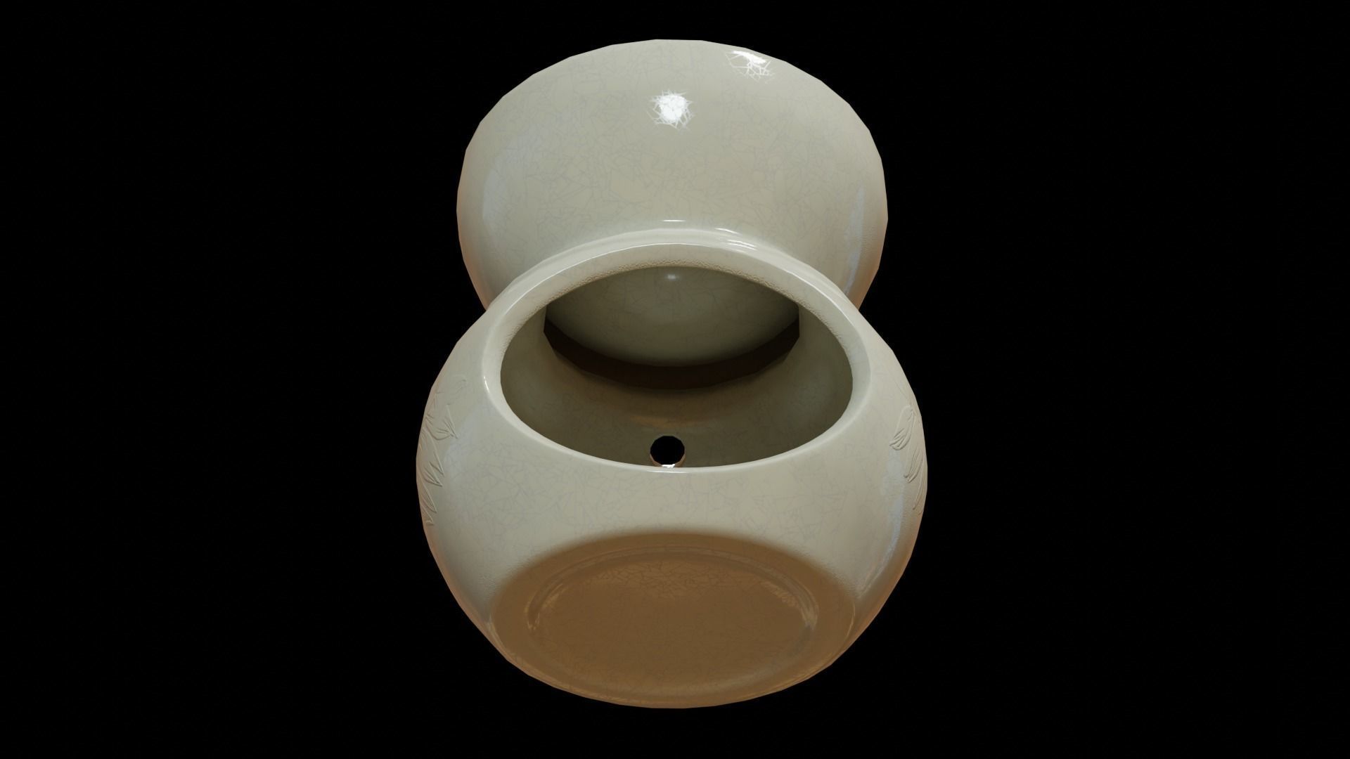 Aroma lamp Low-poly 3D model_5