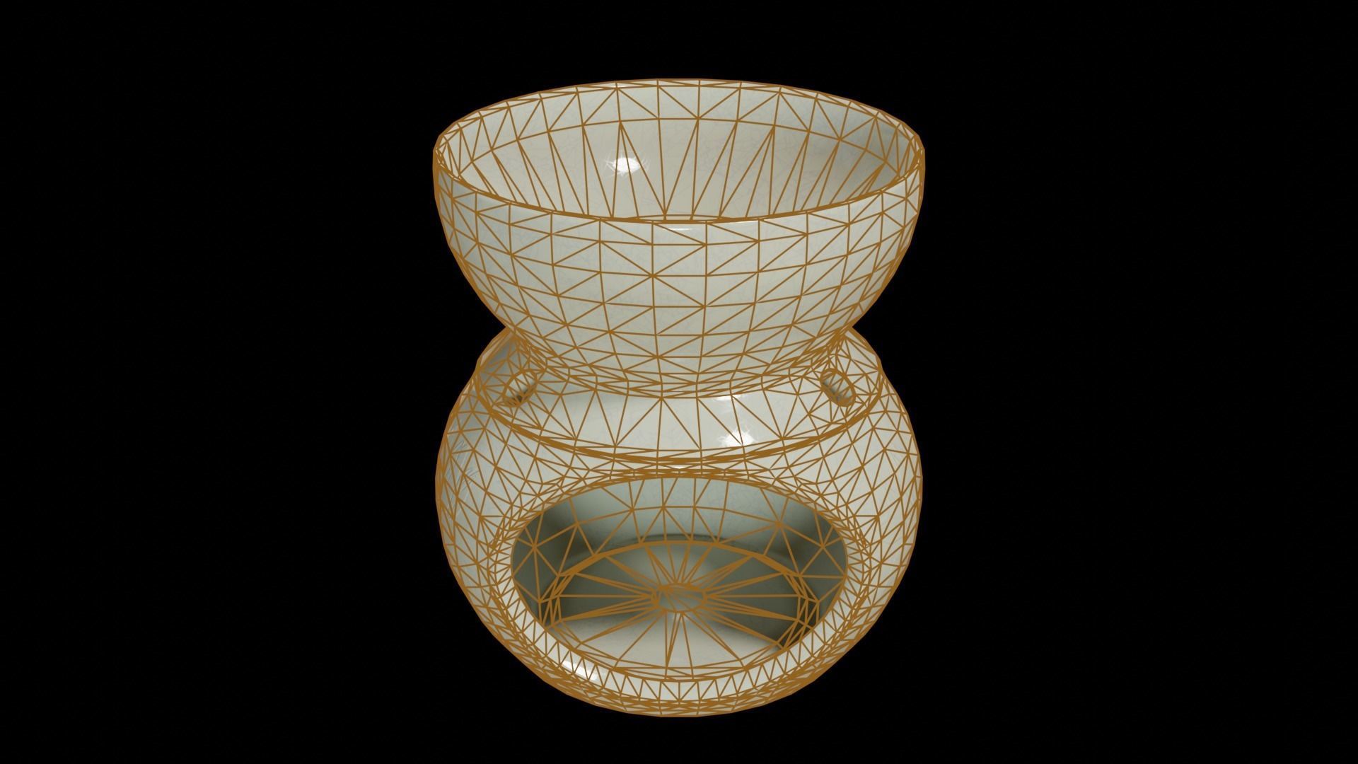 Aroma lamp Low-poly 3D model_7