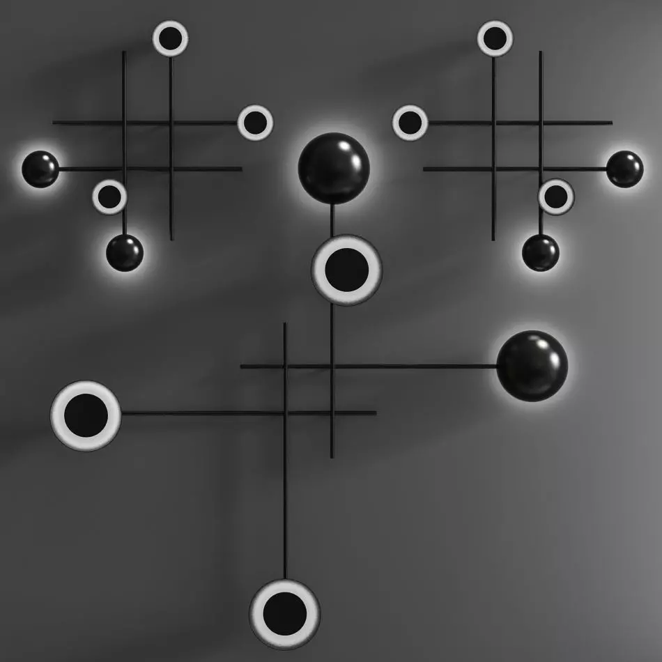 Gaia - Modern suspended or wall led lamp 3D model