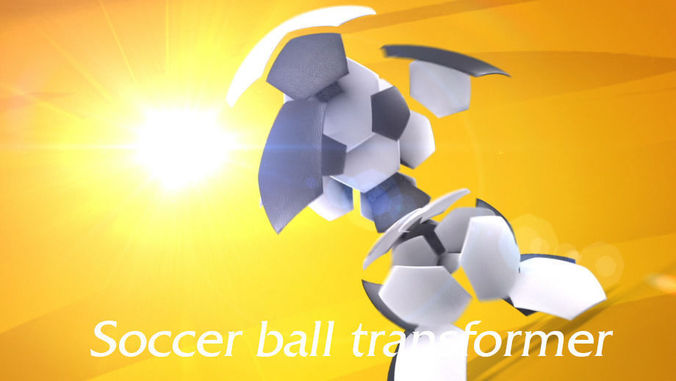 Soccer ball transformer Low-poly 3D model