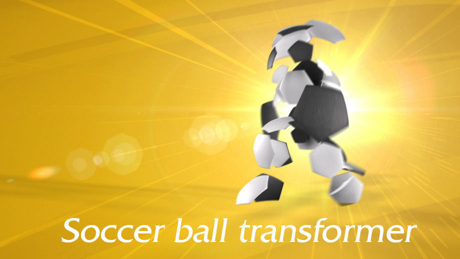 Soccer ball transformer Low-poly 3D model_4