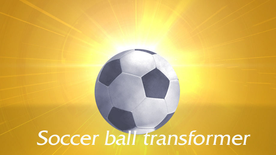 Soccer ball transformer Low-poly 3D model_1