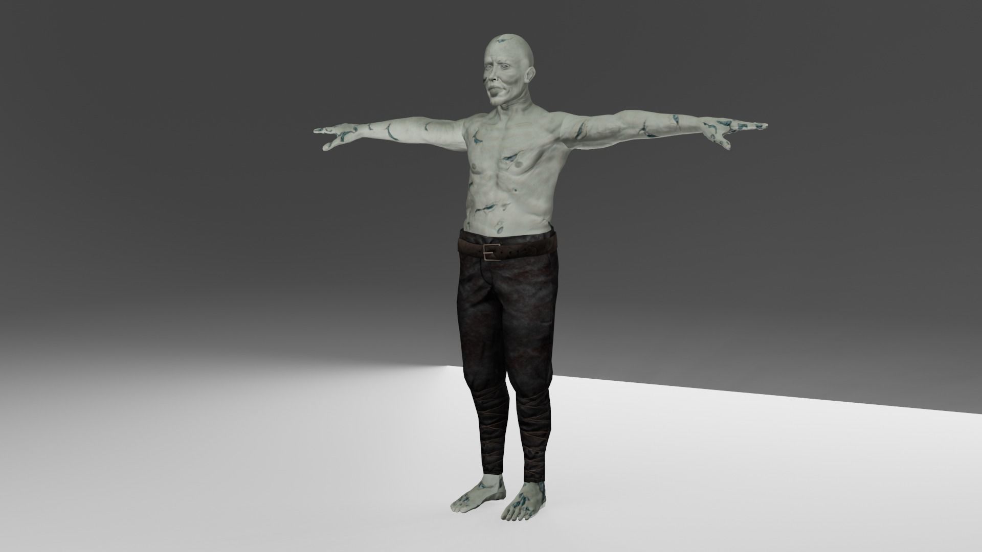 Zombie Man 3D model_1