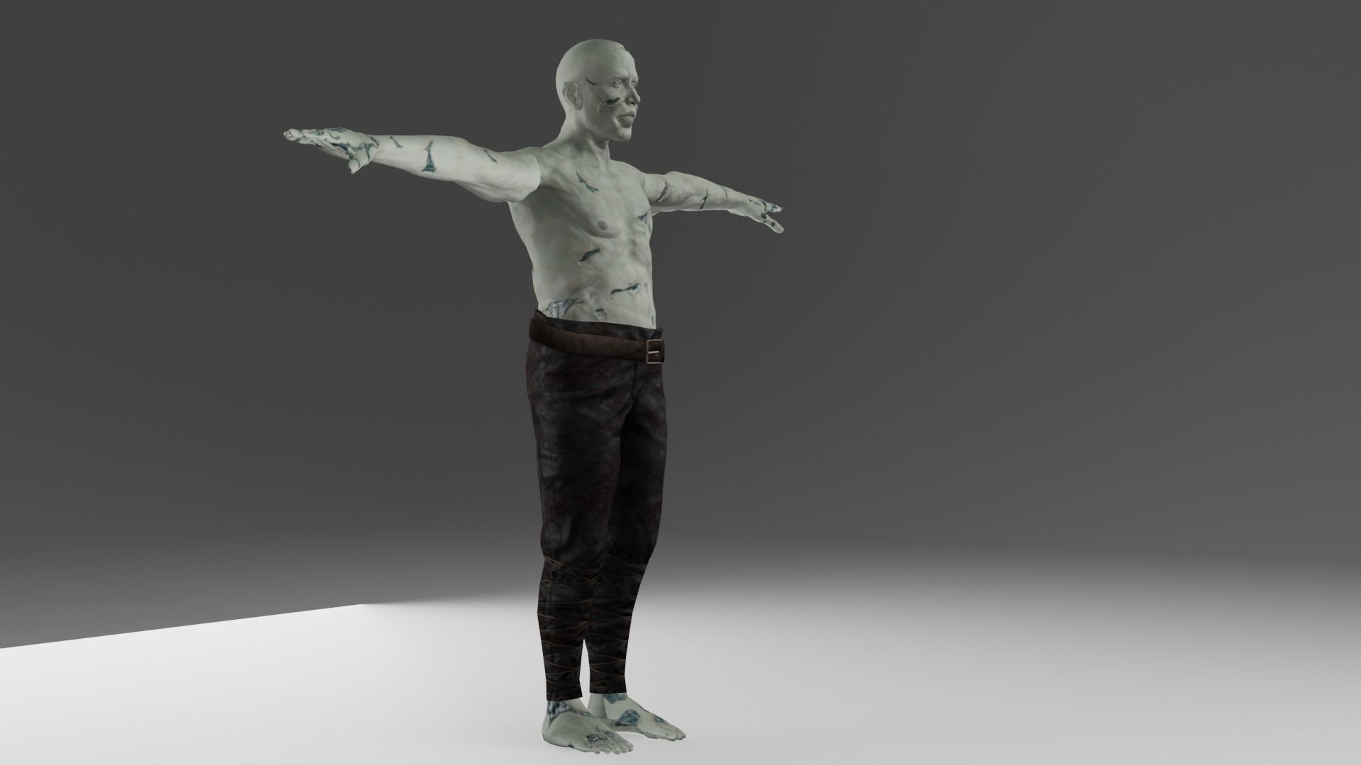 Zombie Man 3D model_2