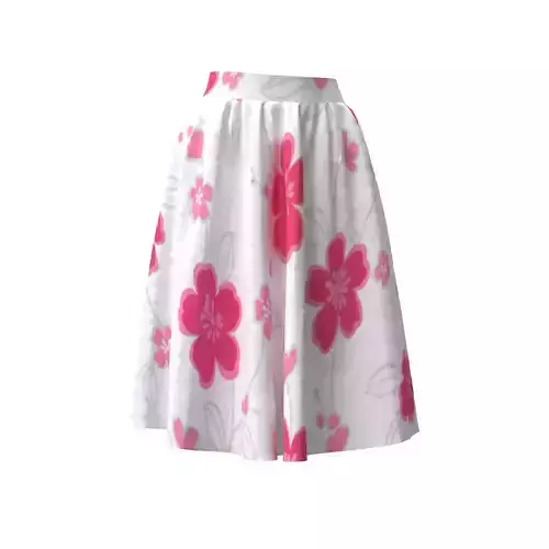 skirt 3d hawaiian flower