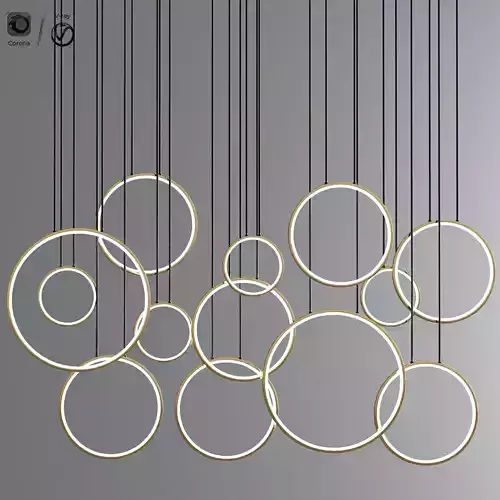 Bedroom Circle rings suspension Light Set