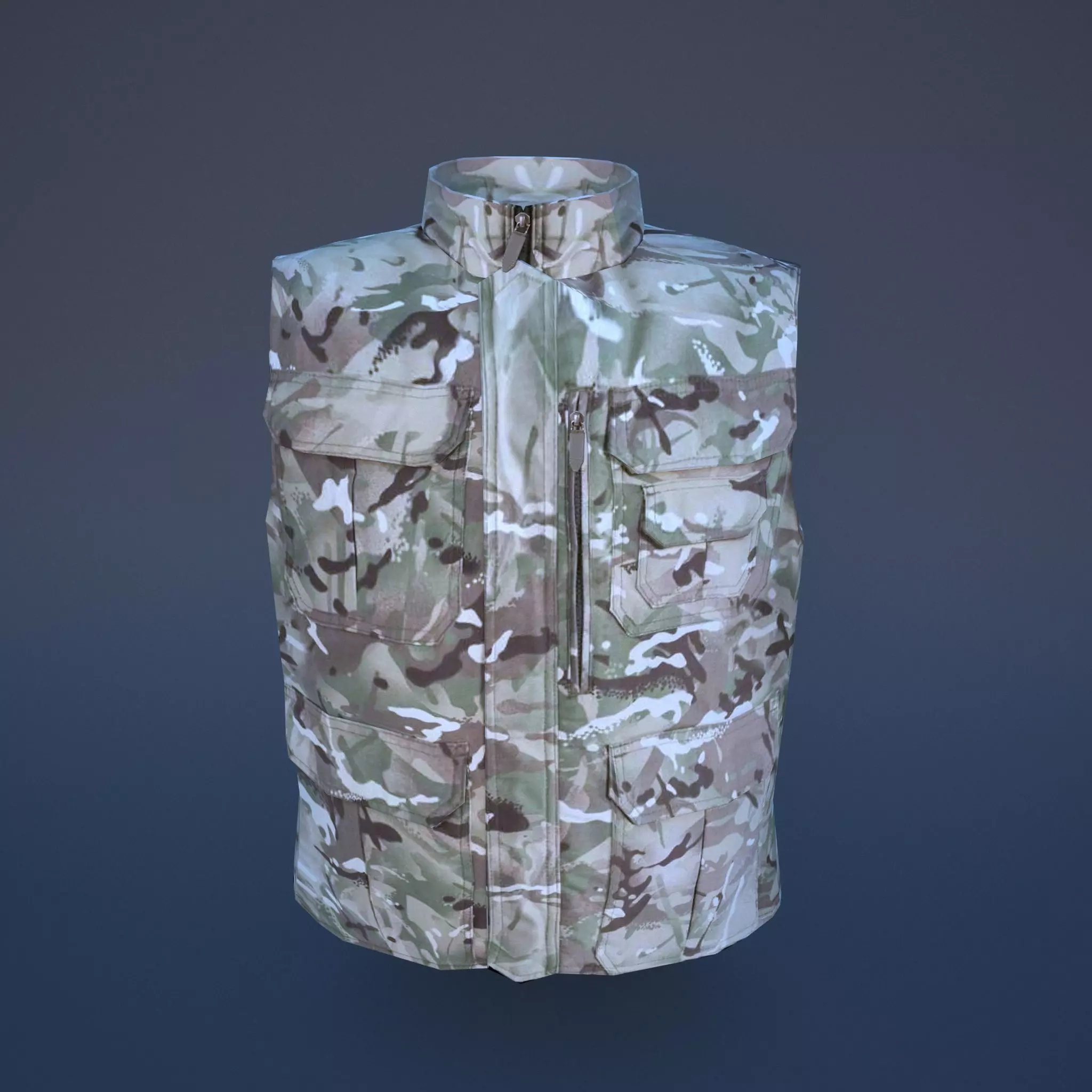 Military Vest Low-poly 3D model_0