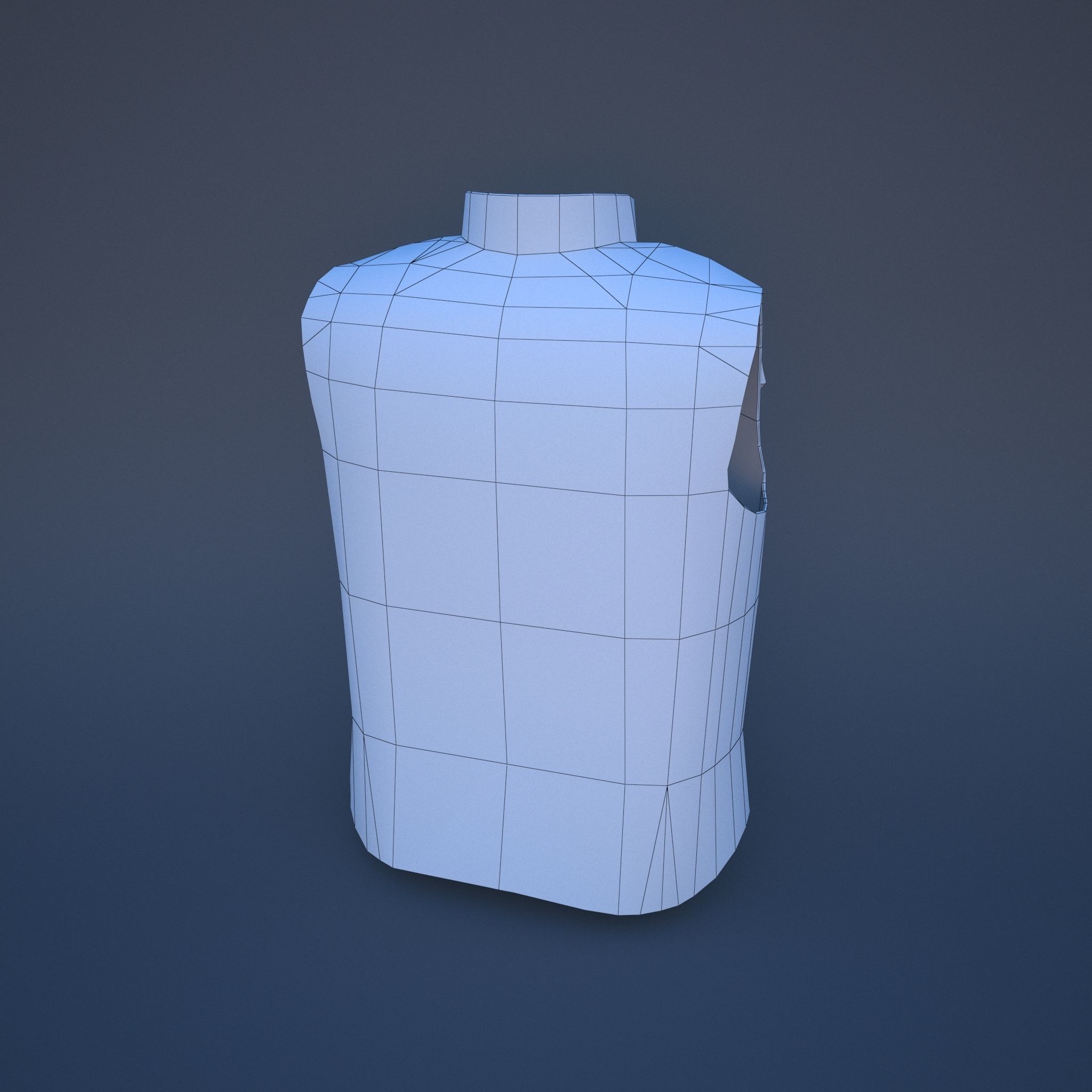 Military Vest Low-poly 3D model_11