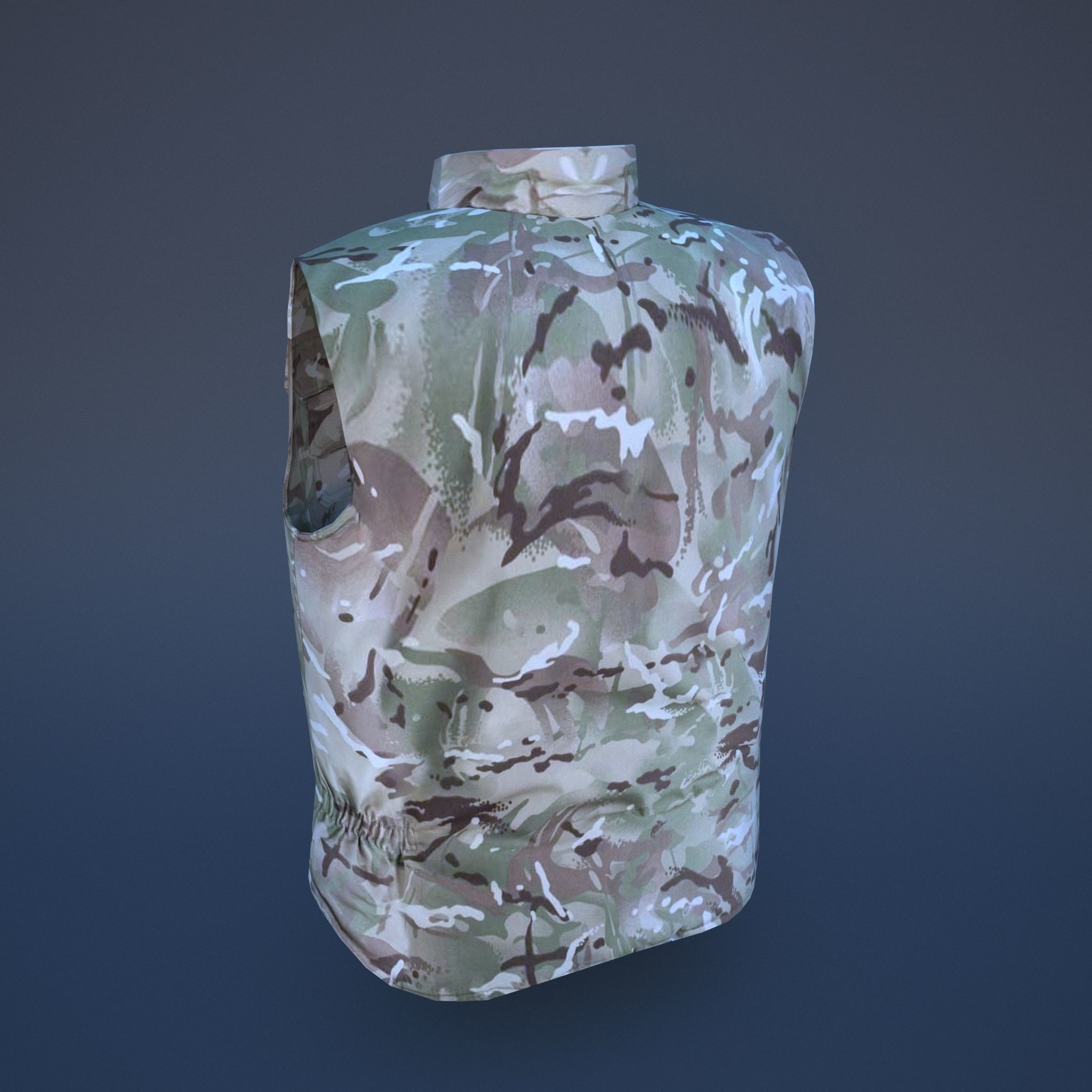 Military Vest Low-poly 3D model_4