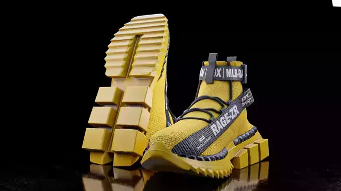 Sneakers RAGE-ZR Urban-Legend X9X  Low-poly 3D model