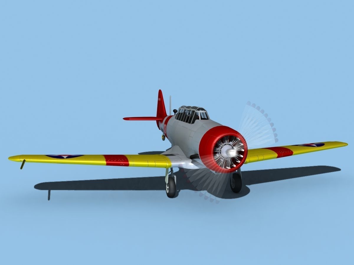 North American SNJ USMC V03 3D model_2