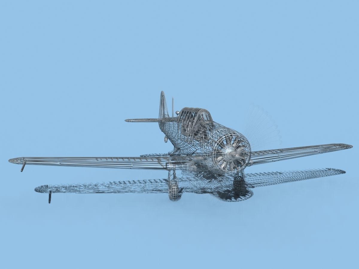 North American SNJ USMC V03 3D model_12