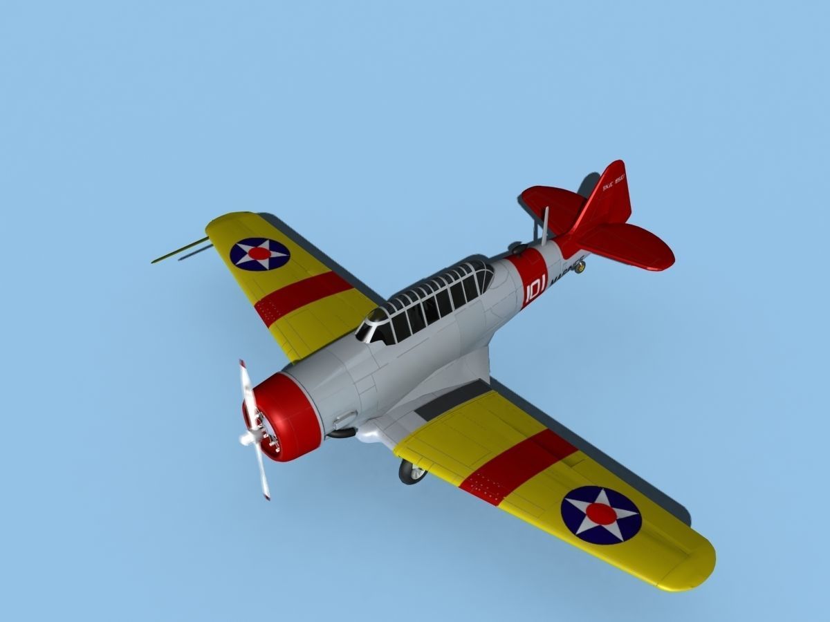 North American SNJ USMC V03 3D model_10