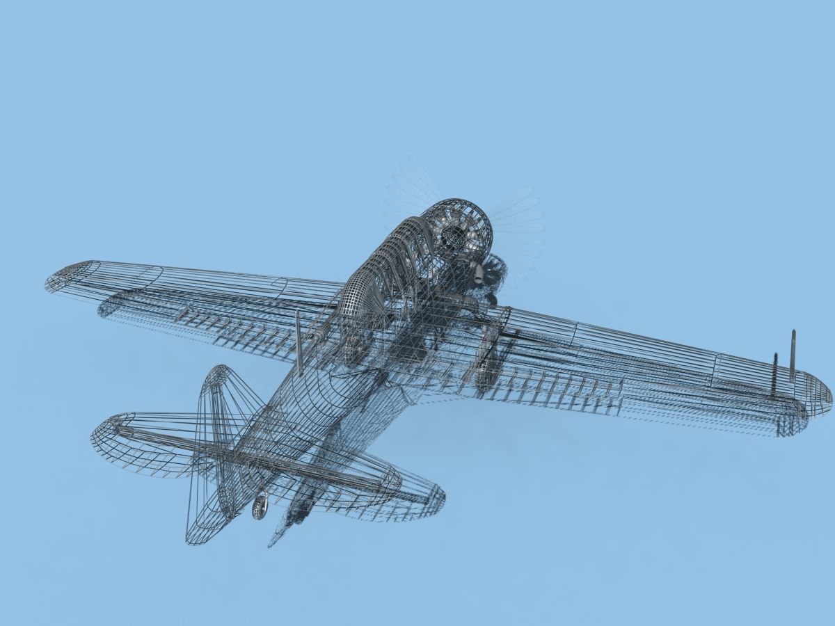 North American SNJ USMC V03 3D model_14