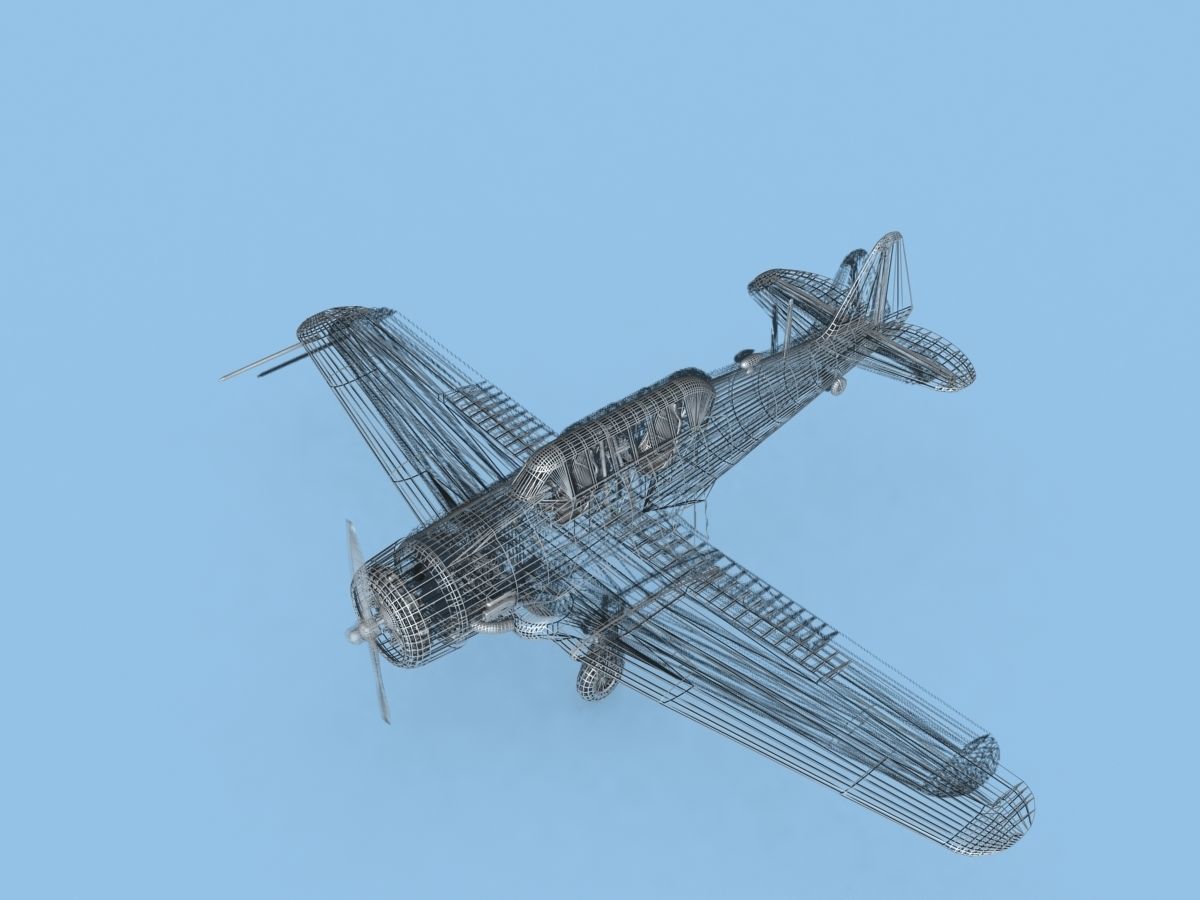 North American SNJ USMC V03 3D model_16