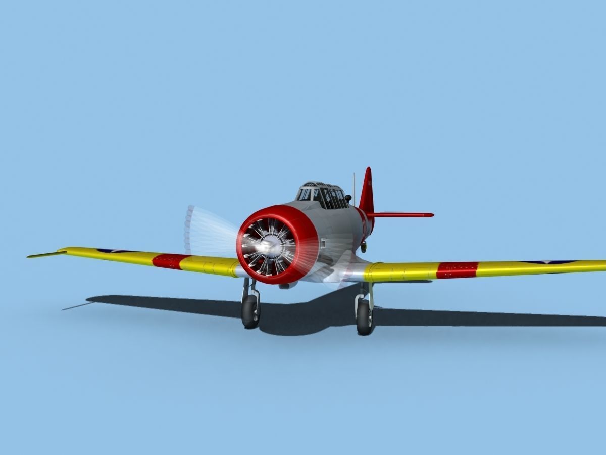 North American SNJ USMC V03 3D model_1