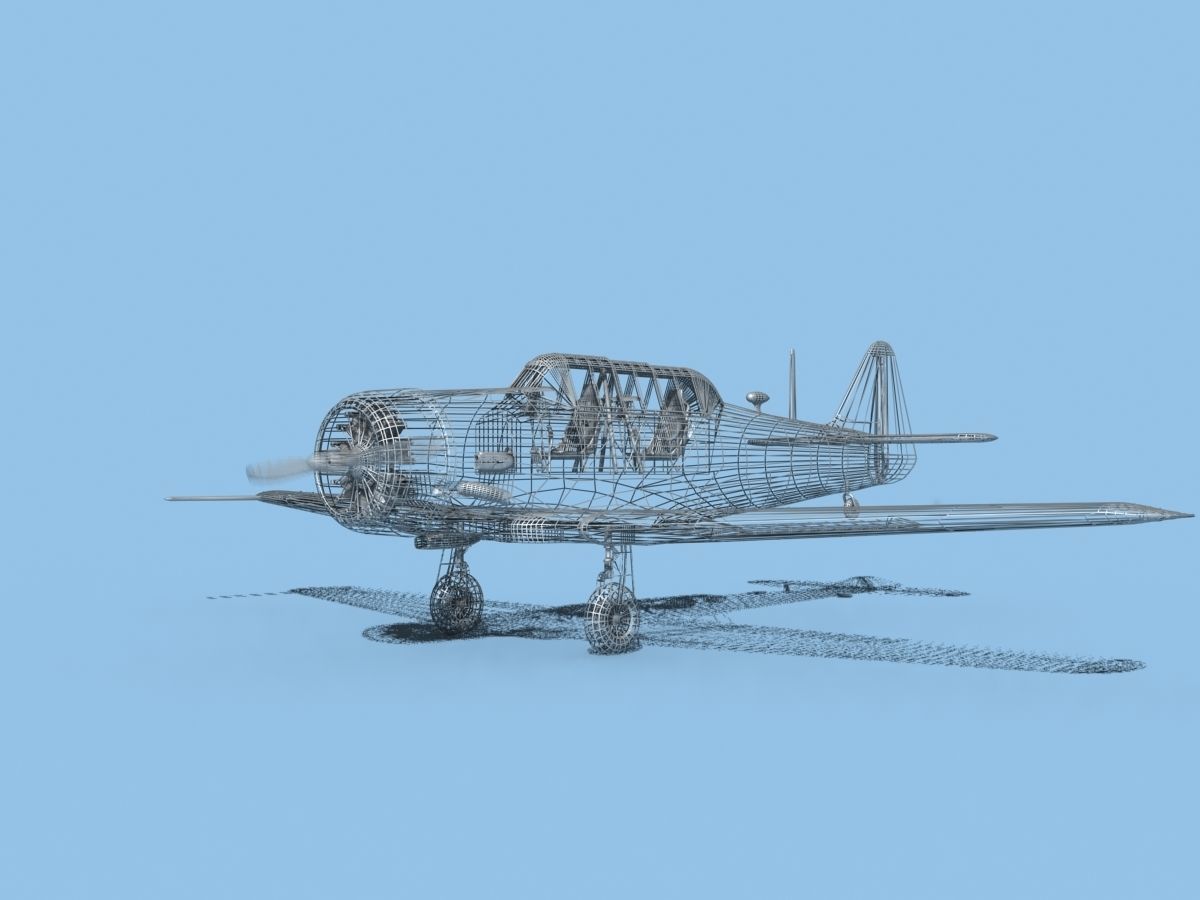 North American SNJ USMC V03 3D model_11