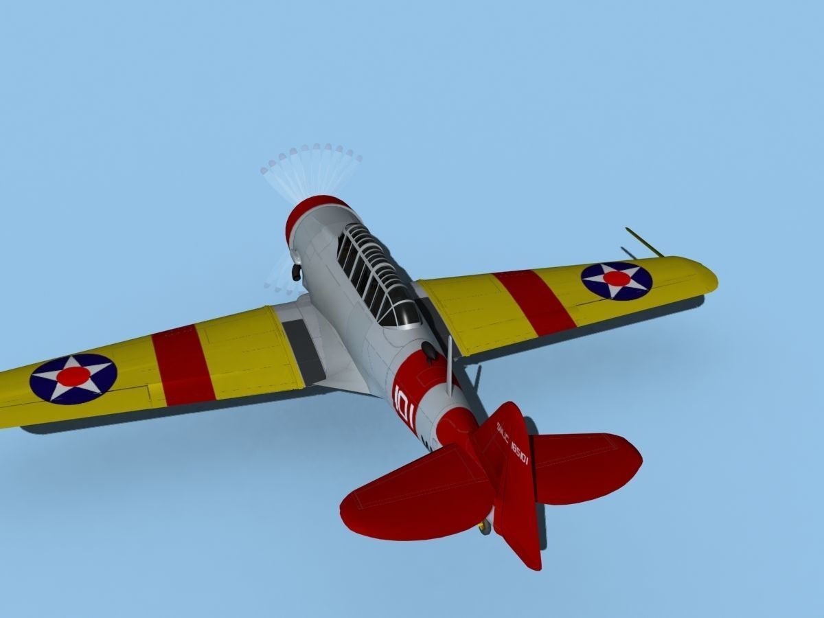 North American SNJ USMC V03 3D model_7