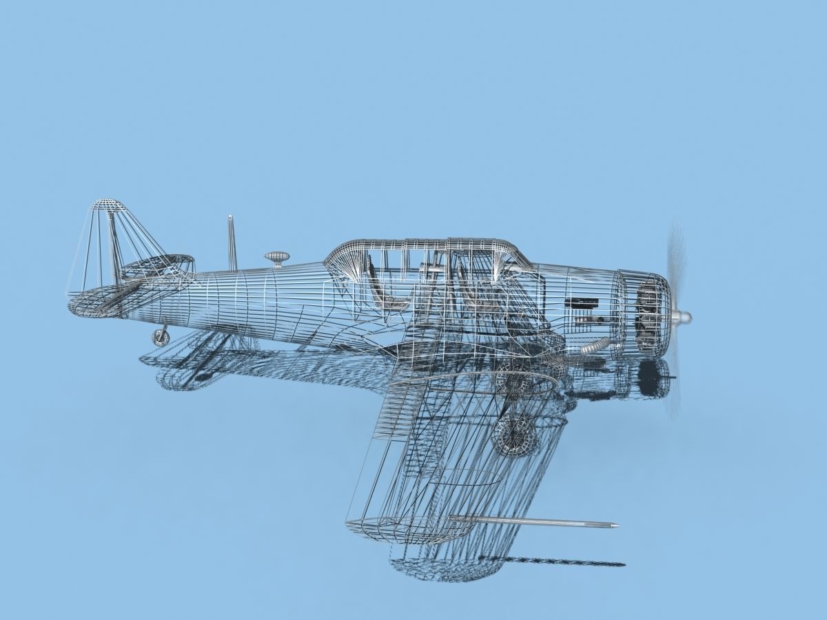 North American SNJ USMC V03 3D model_13