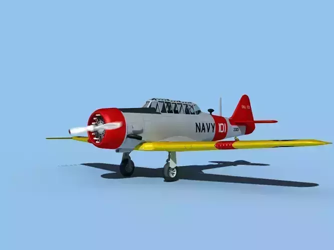 North American SNJ USN V01 3D model