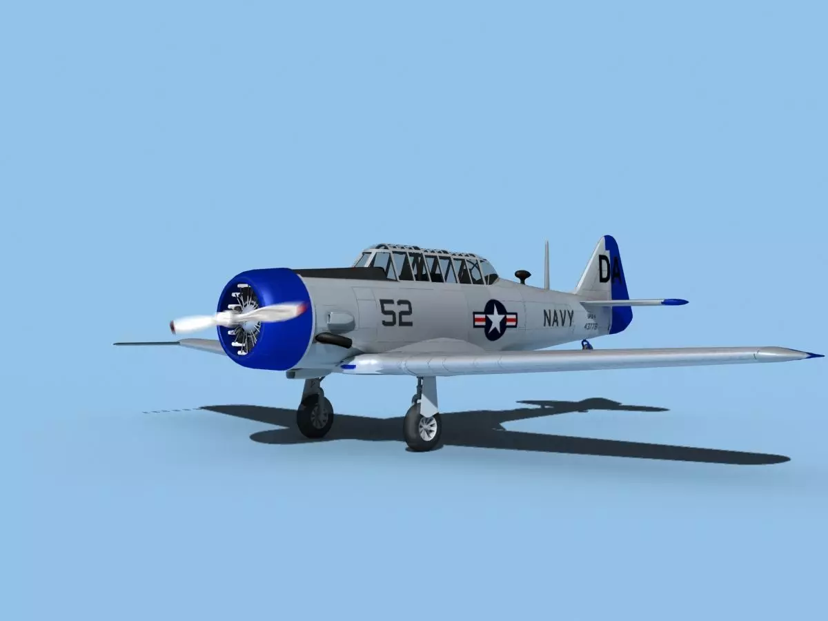 North American SNJ USN V05 3D model