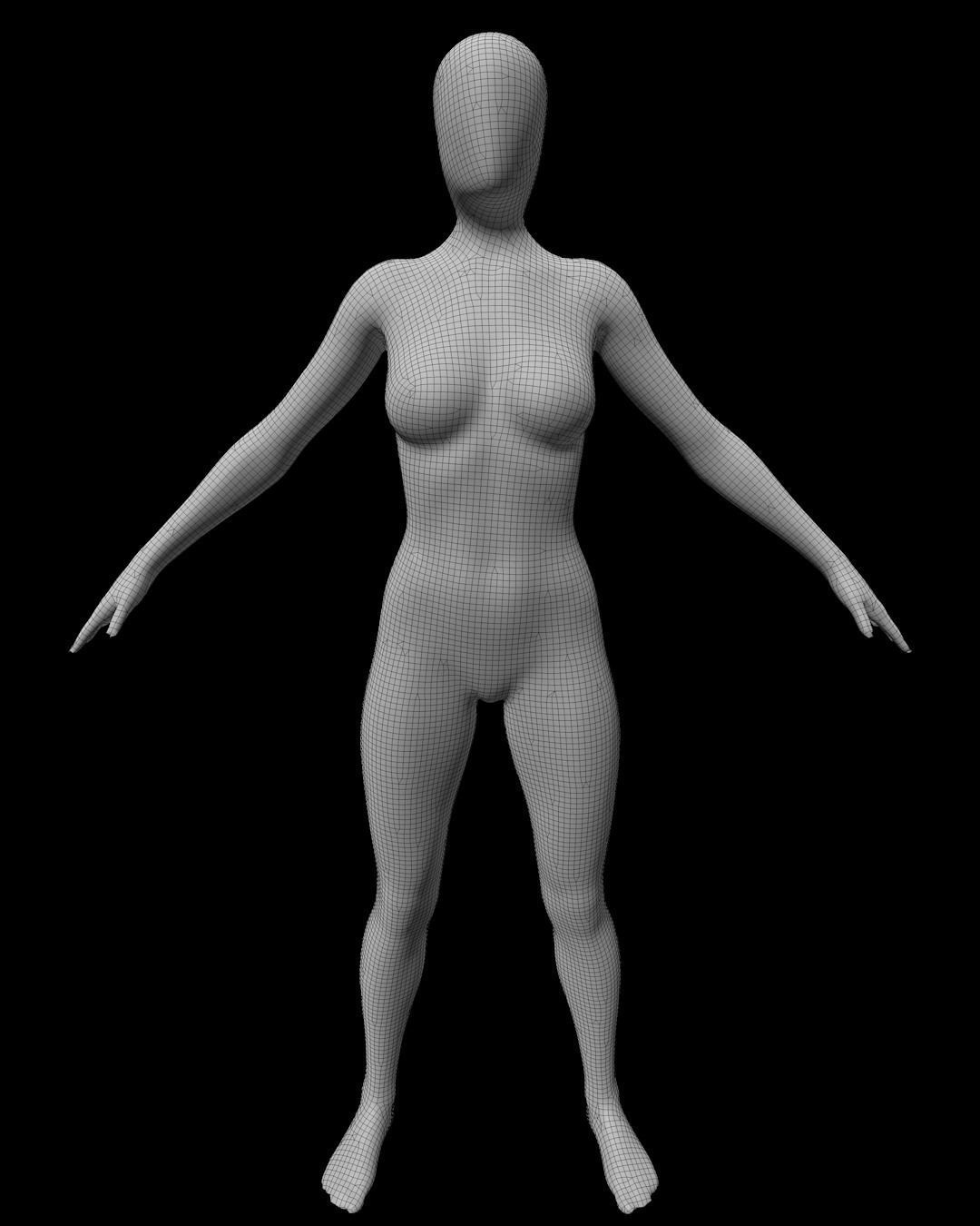 mannequin female 3D model_1