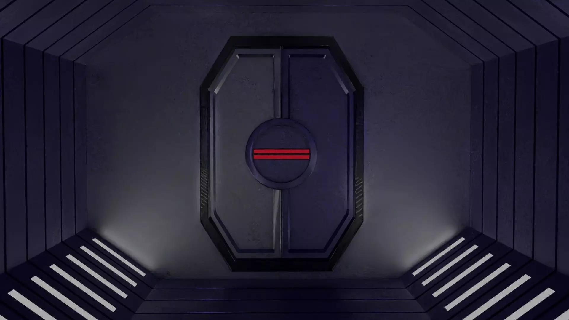 Scifi Door animated with drivers Free 3D model