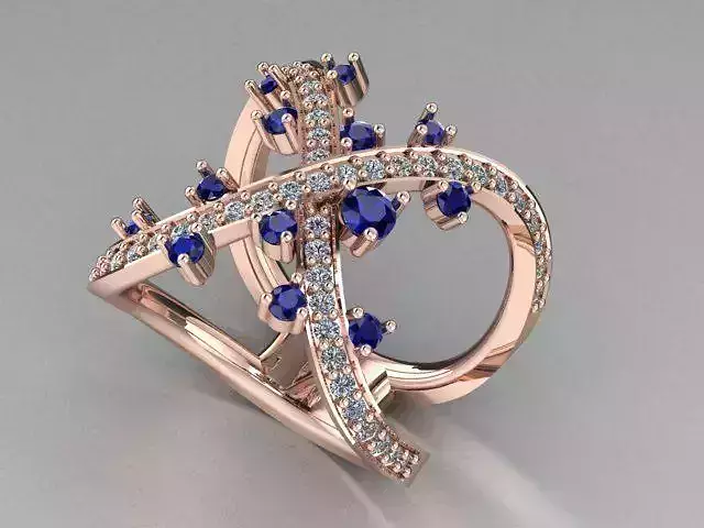 sapphire knot ring