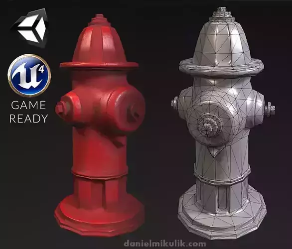 Hydrant -  PBR Textures Low-poly 3D model