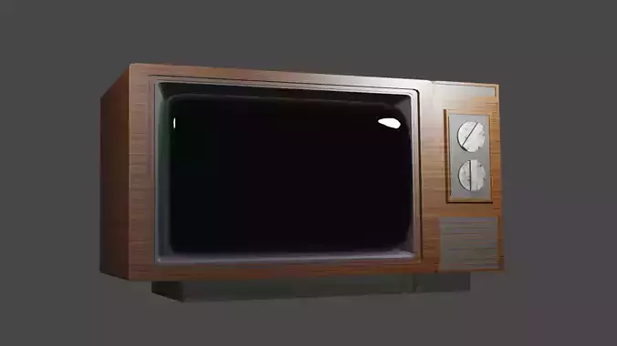 Lower poly CRT Free 3D model