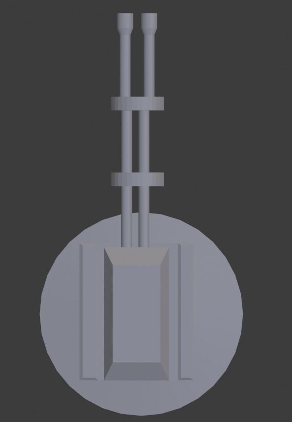 Turret - Low Poly Game Asset Free low-poly 3D model_3