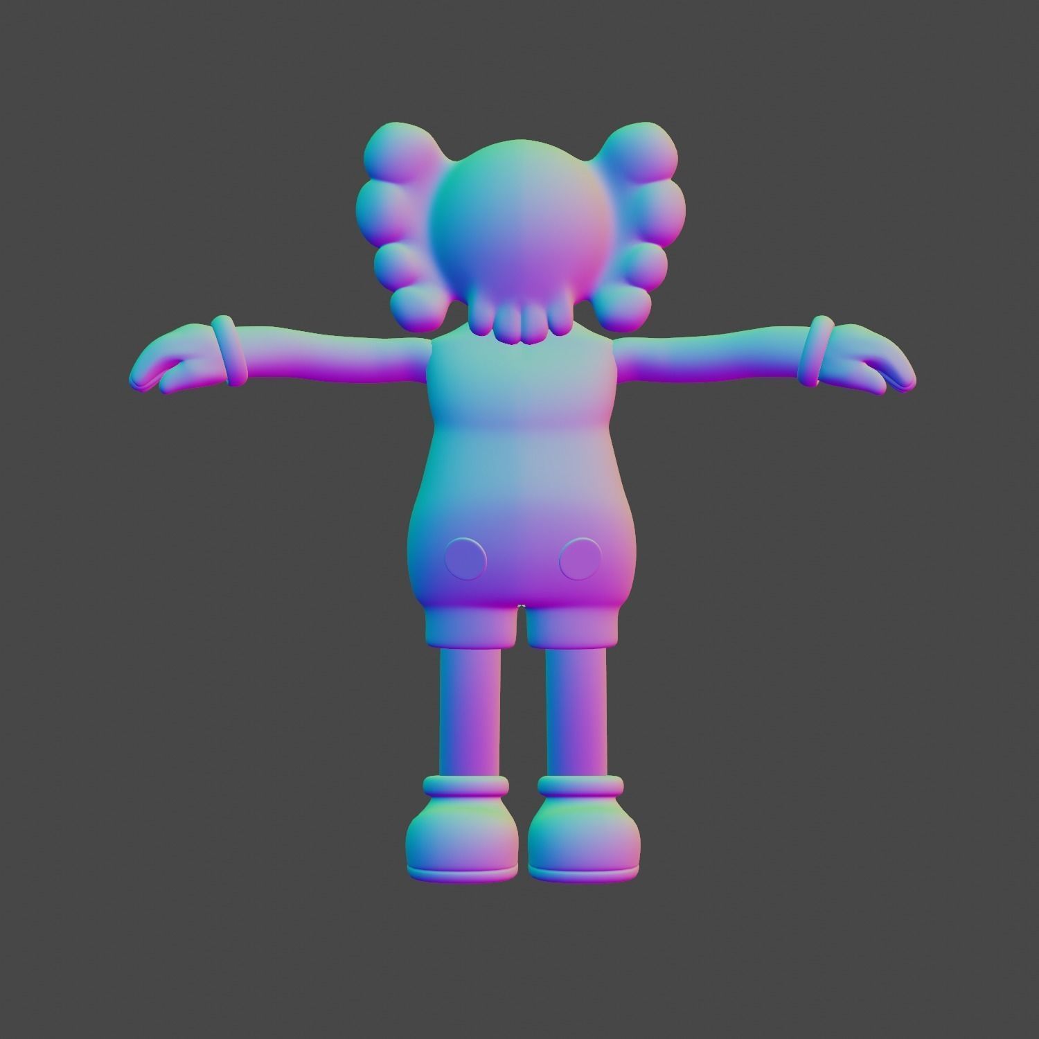 KAWS Companion - Kaws Figure 3D Model - Basic Colorway 3D model_6