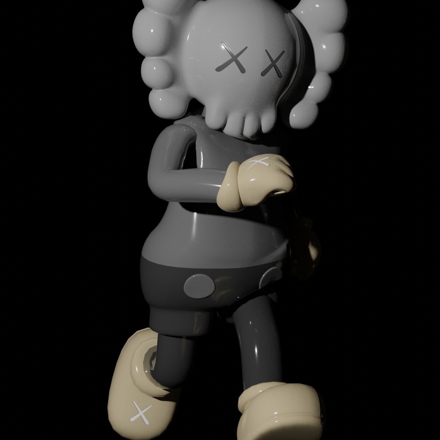 KAWS Companion - Kaws Figure 3D Model - Basic Colorway 3D model_5